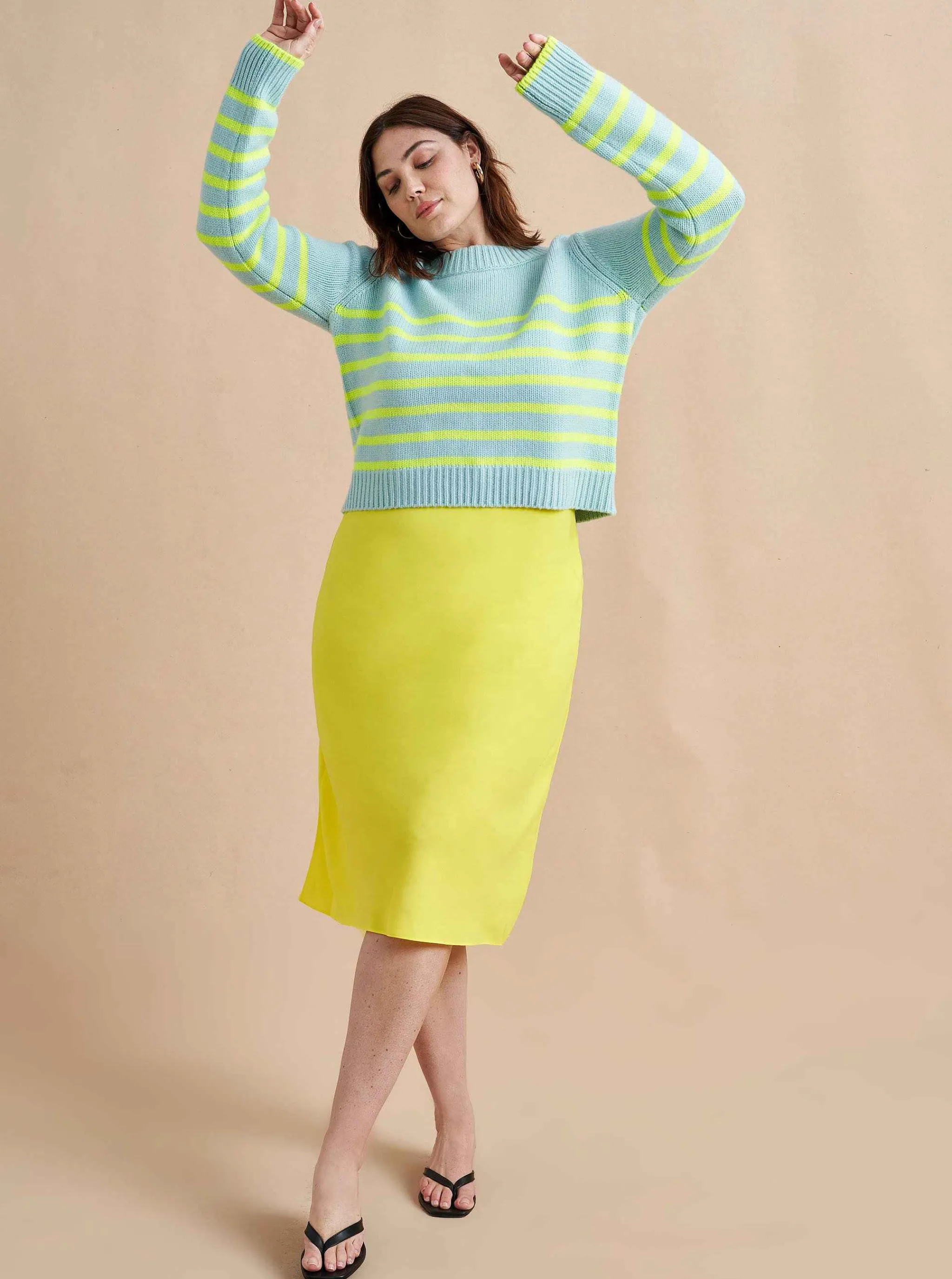 La Ligne Sweaters*Mini Marin Sweater Ice/Lime