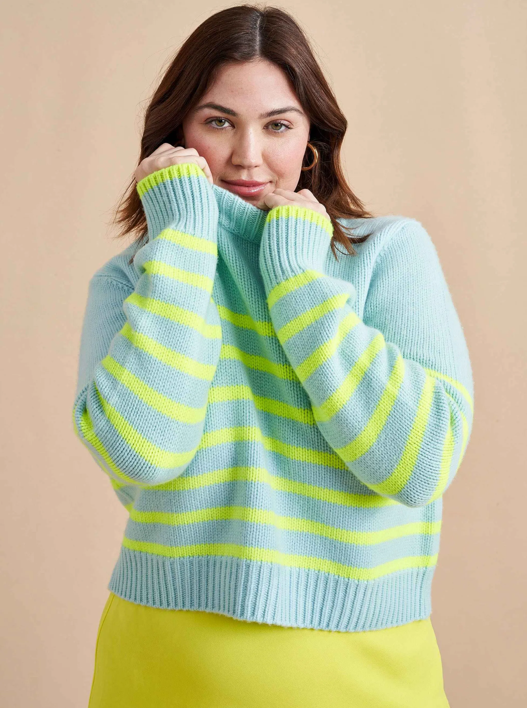 La Ligne Sweaters*Mini Marin Sweater Ice/Lime