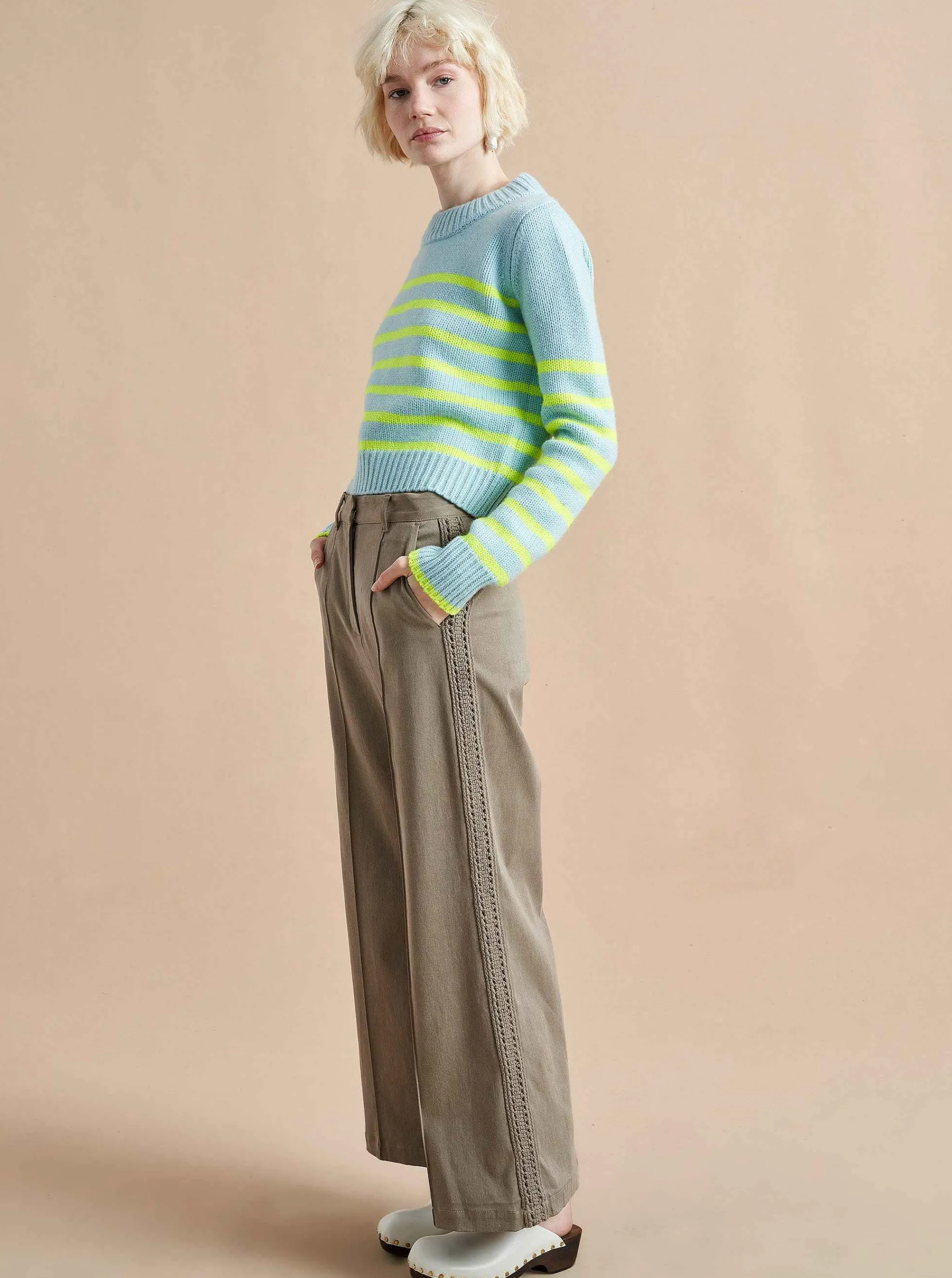 La Ligne Sweaters*Mini Marin Sweater Ice/Lime