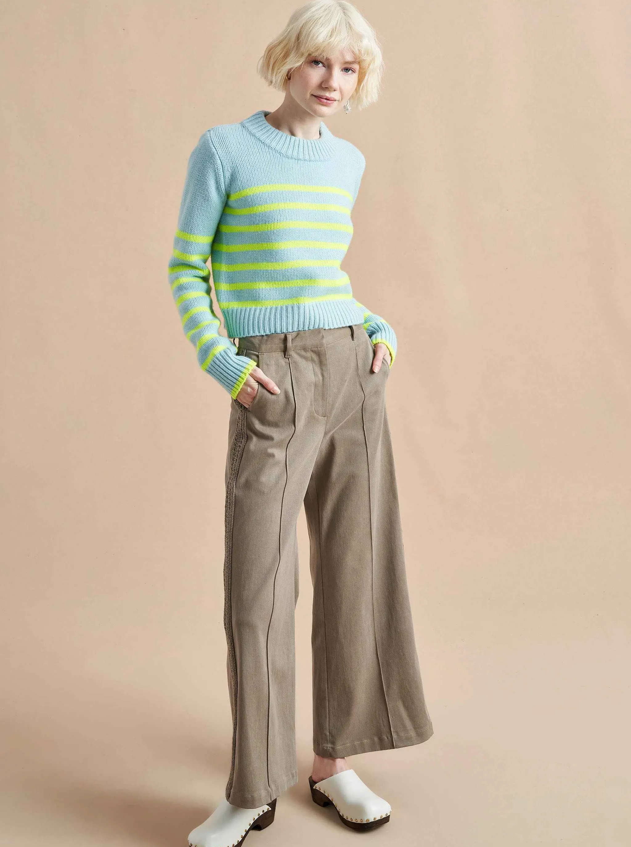 La Ligne Sweaters*Mini Marin Sweater Ice/Lime